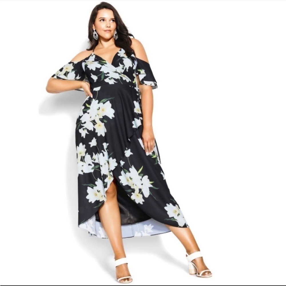 NWT City Chic Elegant Floral Maxi Dress